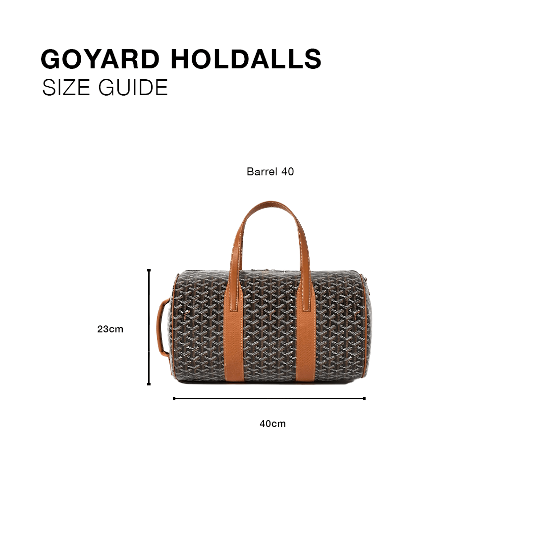 Goyard Barrel 40 Sports Bag White
