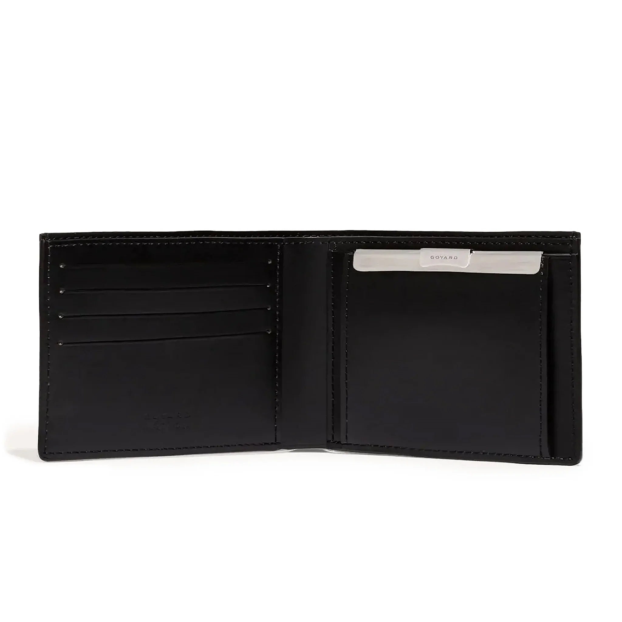 Open view of Goyard Saint-Florentin Black Wallet STFLO2PMLTY01CL01P