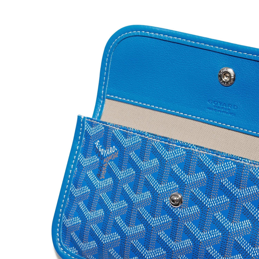 Detail view of Goyard Saint Louis PM Tote Bag Sky Blue STLOUIPMLTY10CL10P