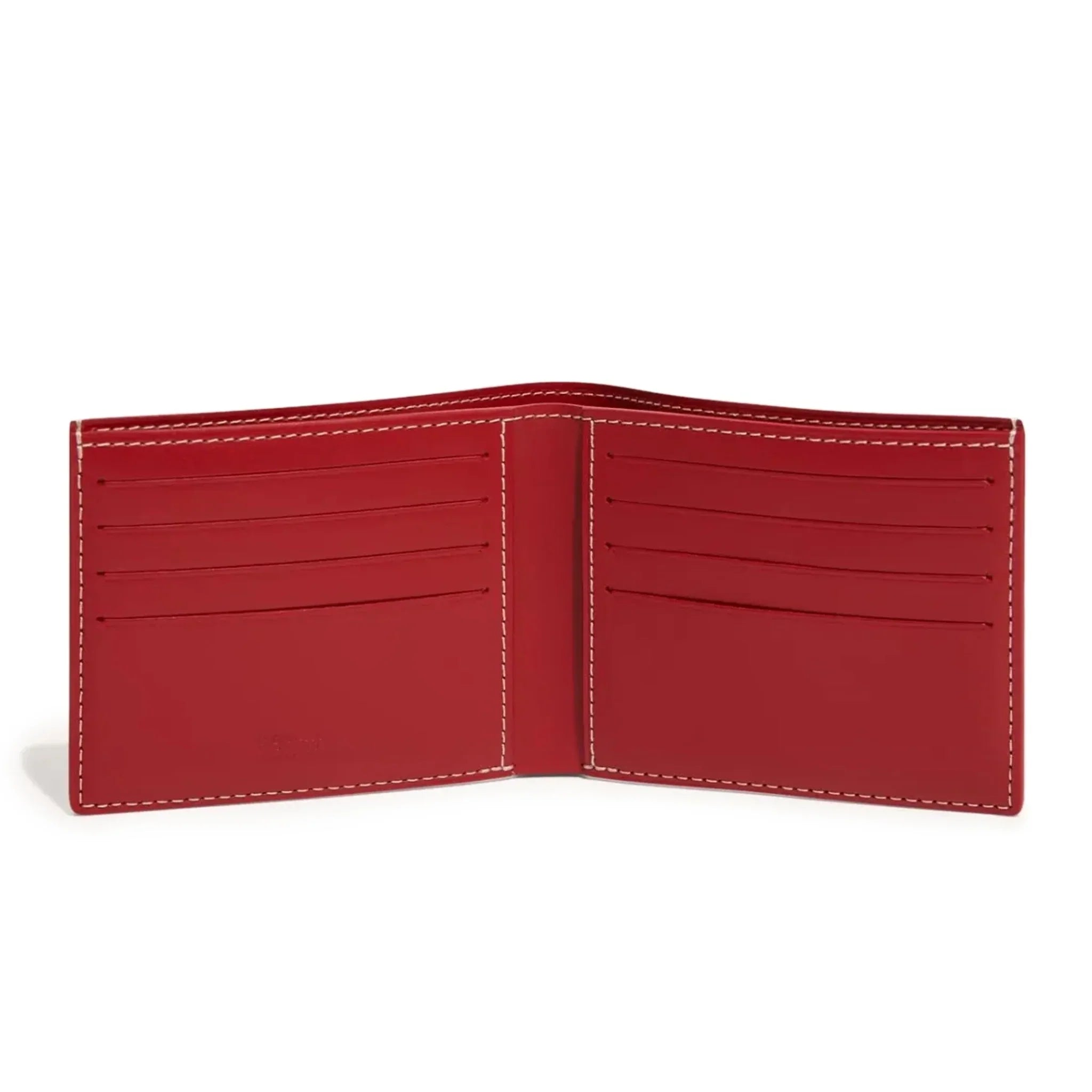 Open view of Goyard Victoire Red Wallet
